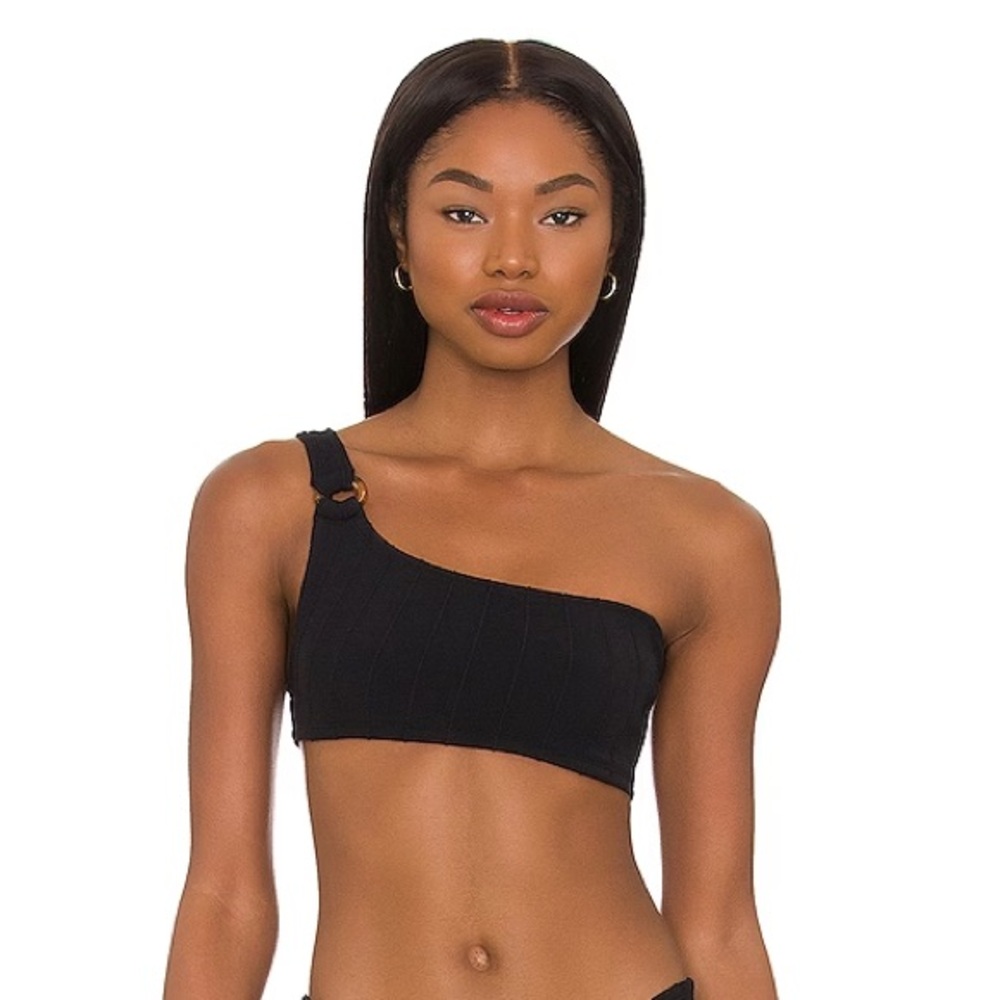 HUNZA G Luna Nile One Shoulder Bikini Set - O/S